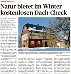 Natur bietet im Winter kostenloser Dachcheck
